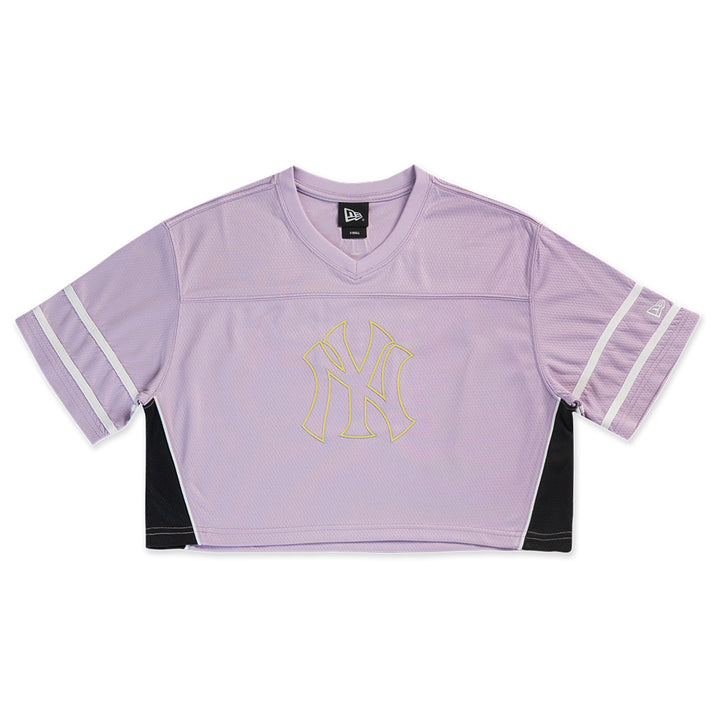 New Era เสื้อครอปรุ่น NEW YORK YANKEES JELLY PACK PASTEL LILAC WOMEN CROP AMERICAN FOOTBALL JERSEY Set