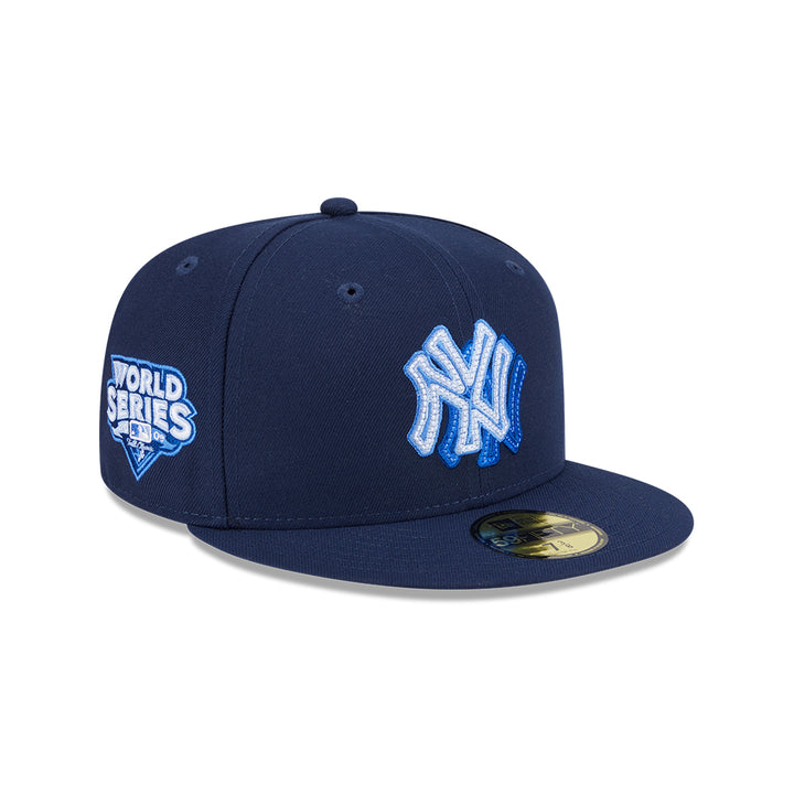 New Era หมวกรุ่น 59Fifty Pack - Neon Glow New York Yankees Cooperstown Oceanside Blue 59Fifty Cap