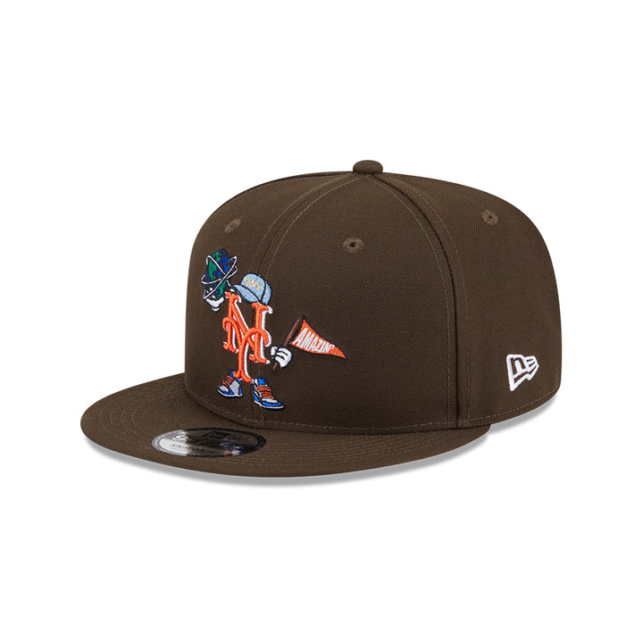 New Era หมวกรุ่น NEW YORK METS MLB CARTOON WALNUT 9FIFTY CAP
