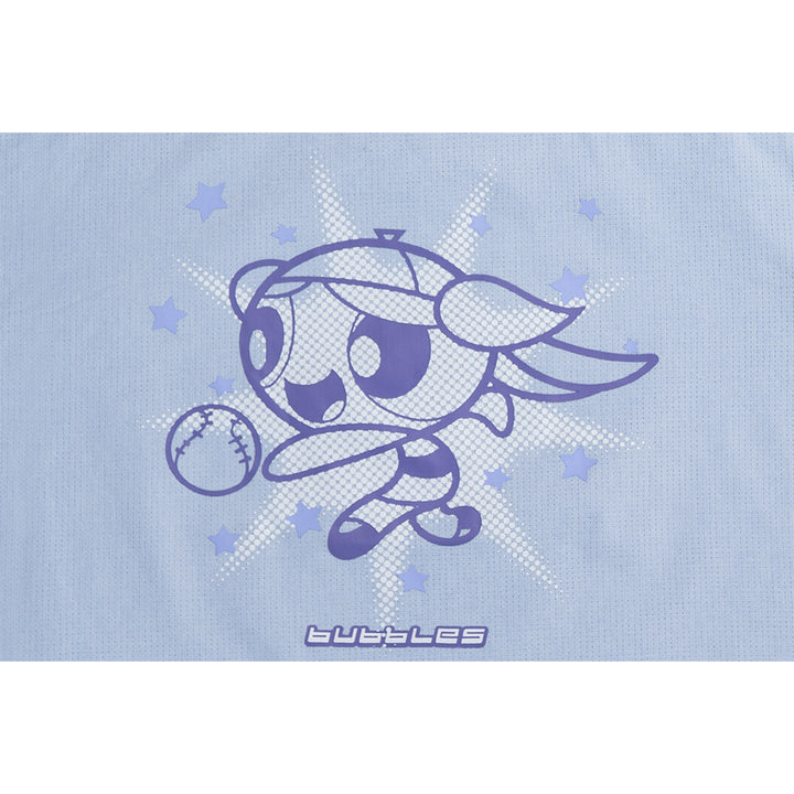 New Era เสื้อครอปรุ่น BUBBLES THE POWERPUFF GIRL BLUE WOMEN CROP JERSEY