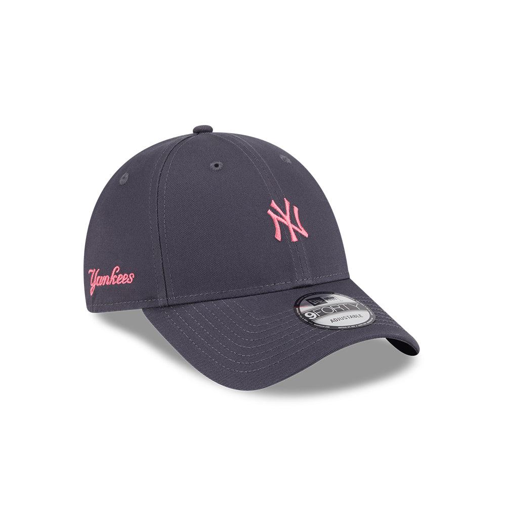 New Era หมวกรุ่น NEW YORK YANKEES COLOR ERA MINI LOGO GRAPHITE 9FORTY CAP