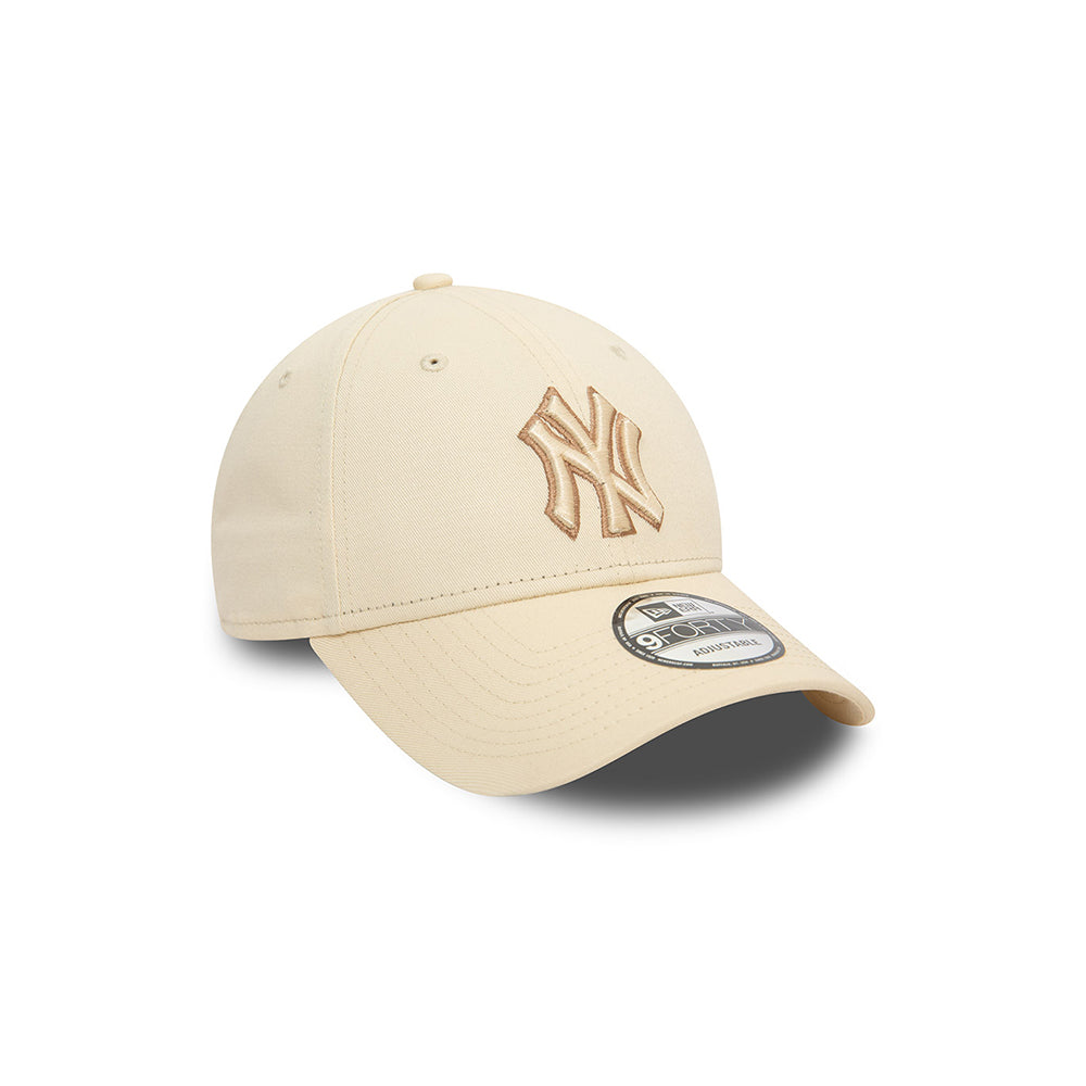 New Era หมวกรุ่น NEW YORK YANKEES TEAM OUTLINE 9FORTY LIGHT CREAM 9FORTY CAP