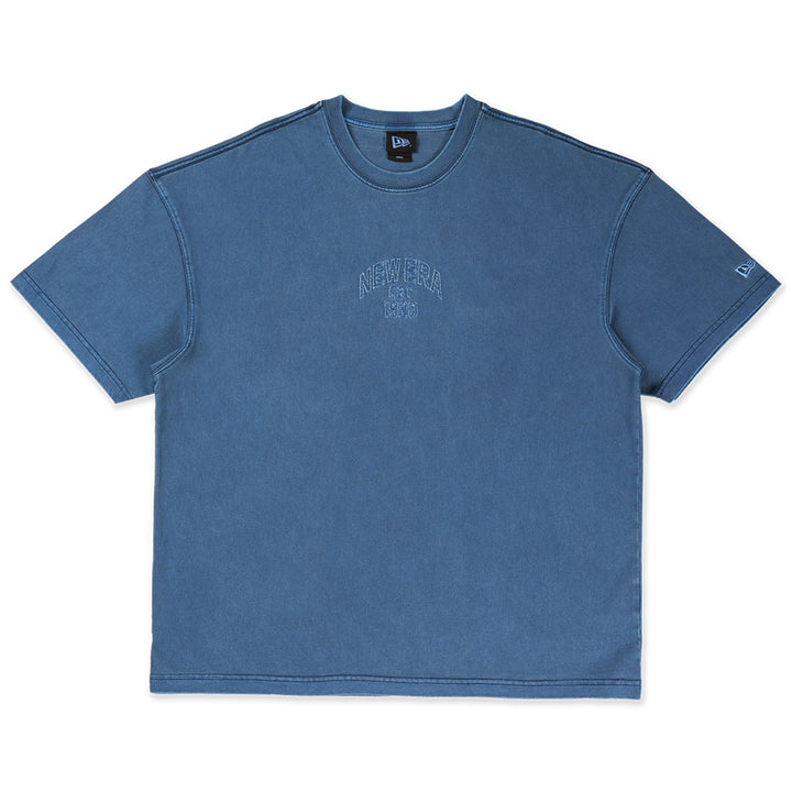 New Era เสื้อโอเวอร์ไซส์รุ่น New Era Street Archived Washed Oceanside Blue Oversized Short Sleeve T-Shirt