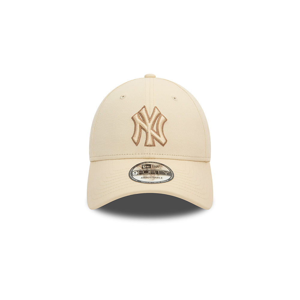 New Era หมวกรุ่น NEW YORK YANKEES TEAM OUTLINE 9FORTY LIGHT CREAM 9FORTY CAP