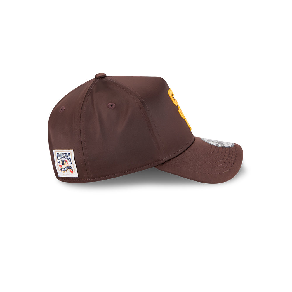 New Era หมวกรุ่น SAN DIEGO PADRES CO SATIN COOPERSTOWN BROWN 9FORTY A-FRAME CAP