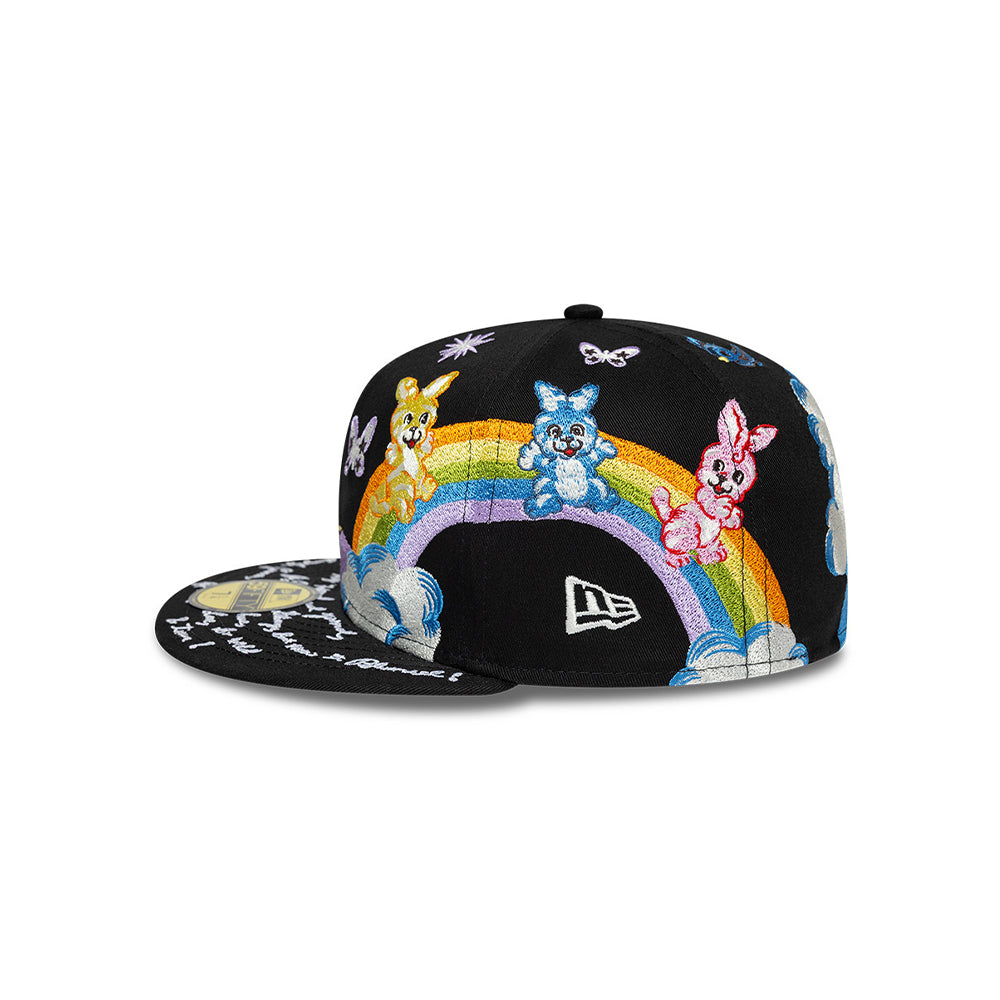 New Era หมวกรุ่น NEW ERA X KENZO ANIMAL EMBROIDERIES BLACK 59FIFTY CAP