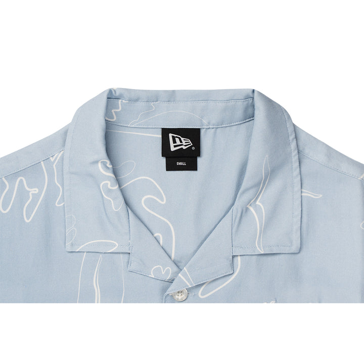 New Era เสื้อเชิ้ตแขนสั้นรุ่น NEW ERA RESORT SOFT BLUE WOVEN SHIRT