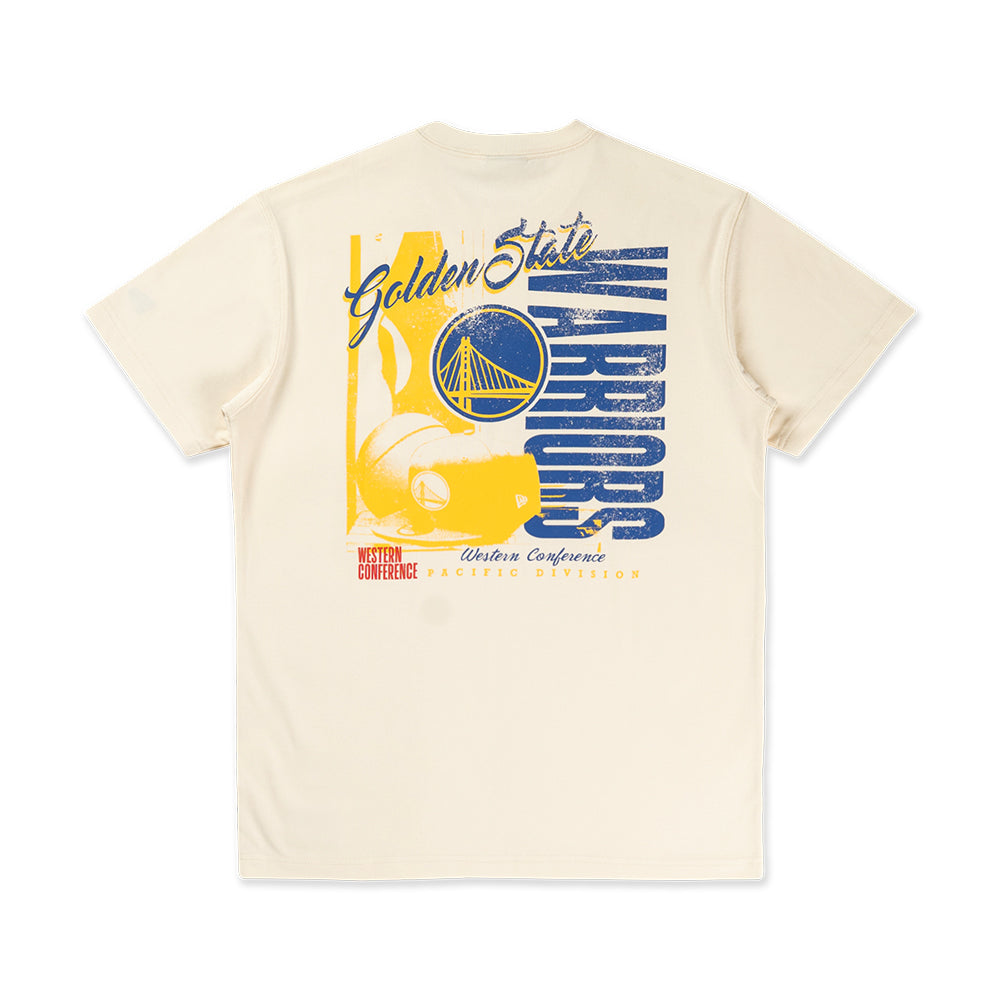เสื้อยืดแขนสั้น New Era รุ่น Golden State Warriors League Mix Game Day Chrome White Short Sleeve T-Shirt