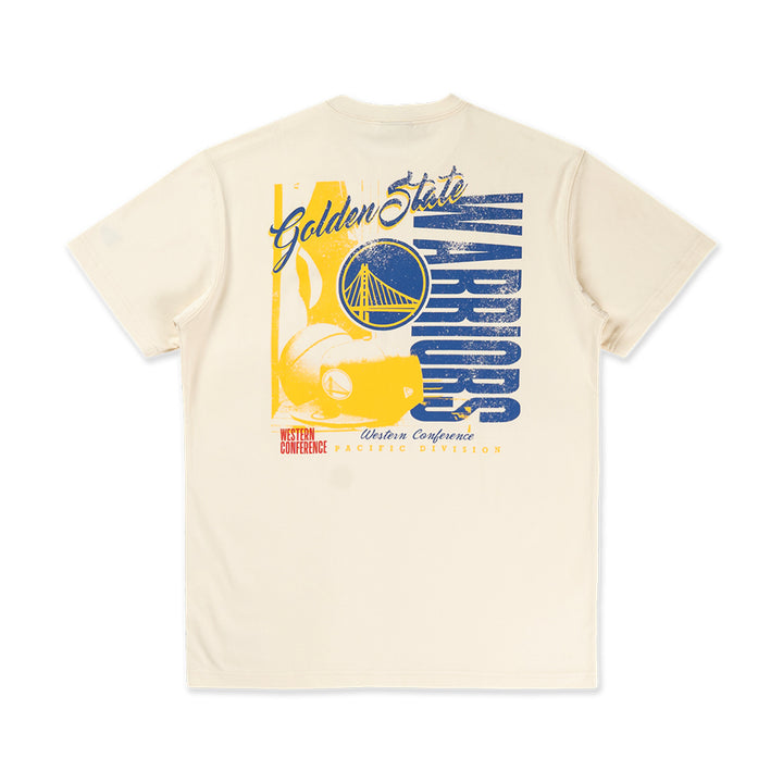 เสื้อยืดแขนสั้น New Era รุ่น Golden State Warriors League Mix Game Day Chrome White Short Sleeve T-Shirt