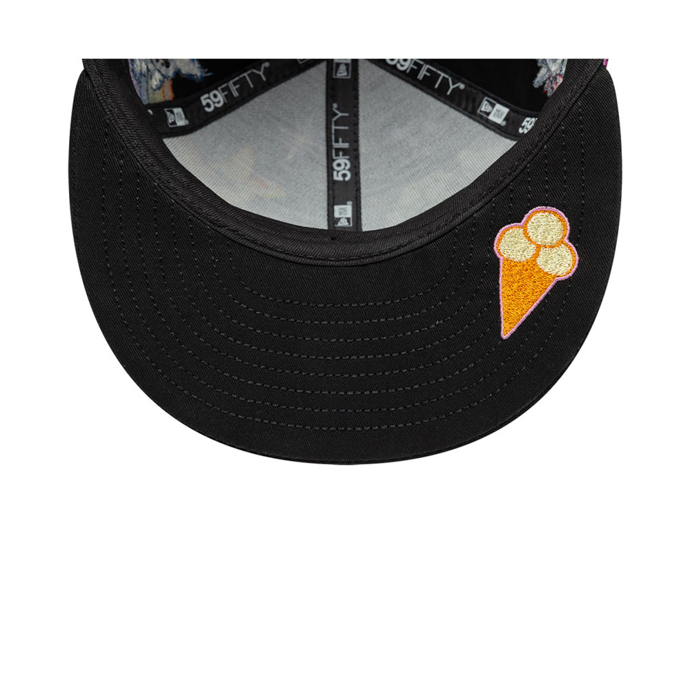 New Era หมวกรุ่น NEW ERA X KENZO ANIMAL EMBROIDERIES BLACK 59FIFTY CAP