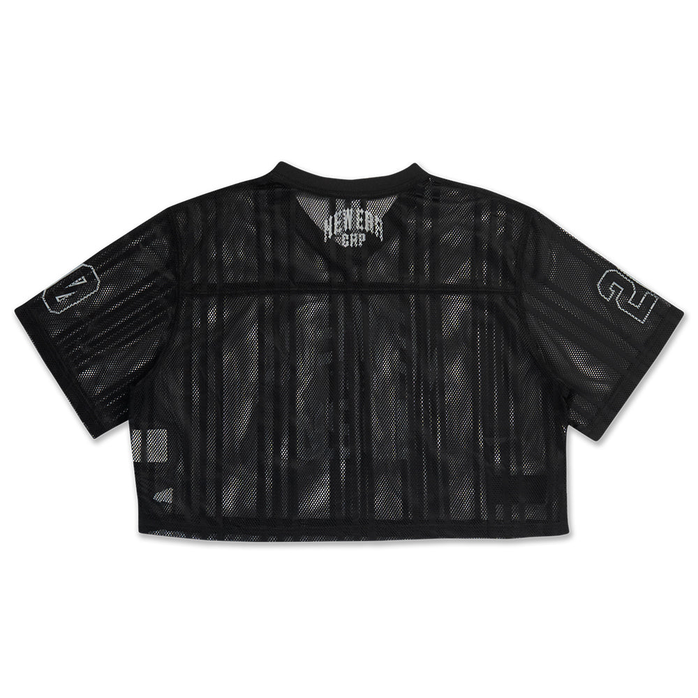 New Era เสื้อครอปรุ่น New Era Street Archived Black Women Crop American Football Jersey