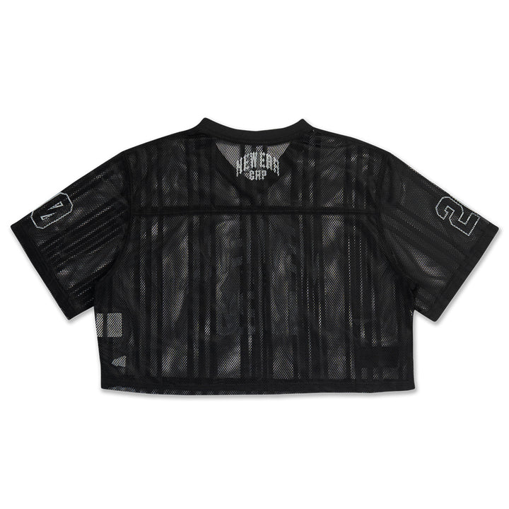 New Era เสื้อครอปรุ่น New Era Street Archived Black Women Crop American Football Jersey