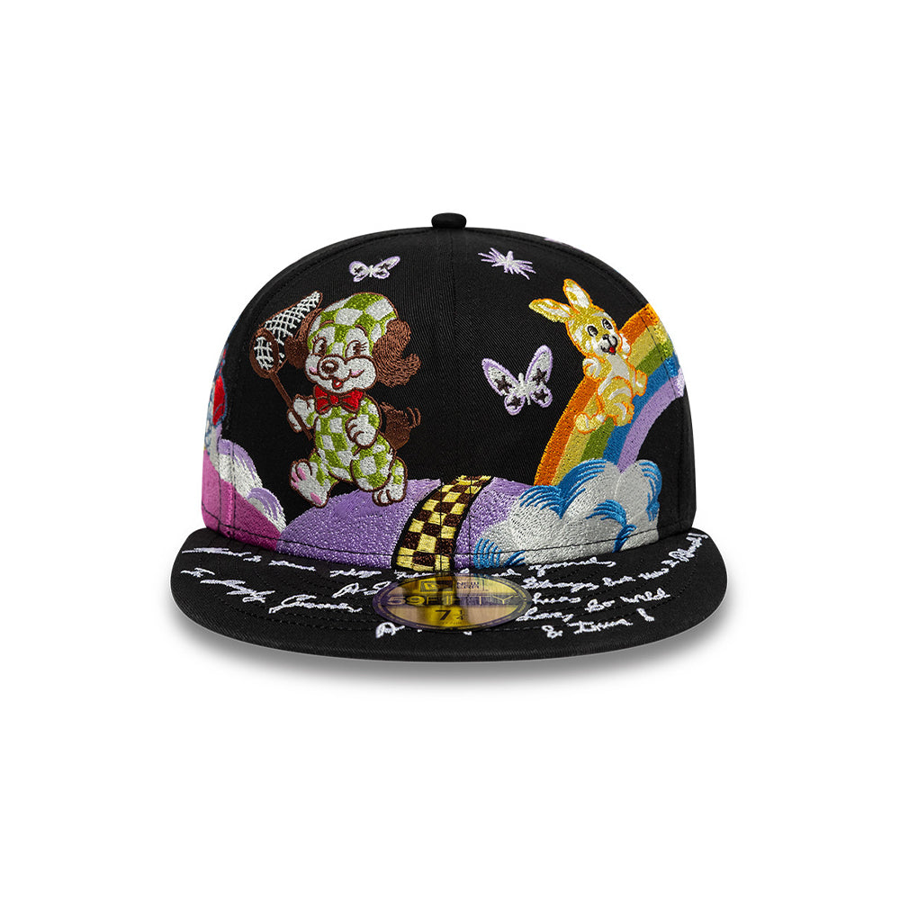 New Era หมวกรุ่น NEW ERA X KENZO ANIMAL EMBROIDERIES BLACK 59FIFTY CAP
