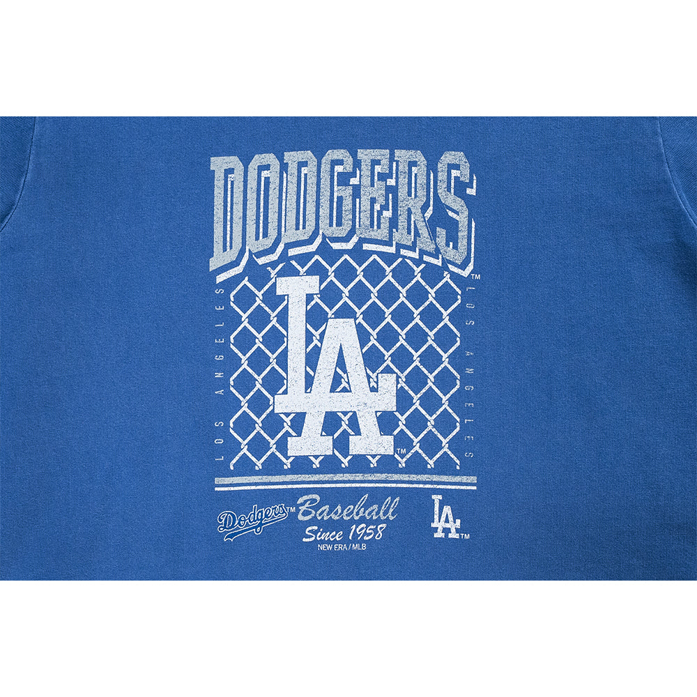 New Era เสื้อครอปรุ่น LOS ANGELES DODGERS OLD SCHOOL SPORT AP LIGHT ROYAL WOMEN CROP TEE