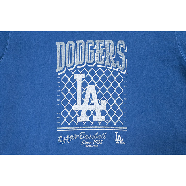 New Era เสื้อครอปรุ่น LOS ANGELES DODGERS OLD SCHOOL SPORT AP LIGHT ROYAL WOMEN CROP TEE