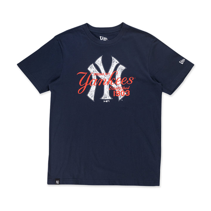 New Era เสื้อยืดแขนสั้นรุ่น NEW YORK YANKEES ESSENTIAL NAVY SHORT SLEEVE TEE