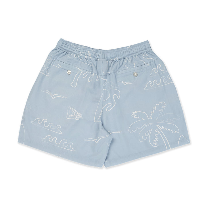 New Era กางเกงขาสั้น NEW ERA RESORT SOFT BLUE WOVEN SHORTS