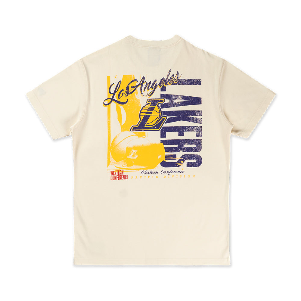 เสื้อยืดแขนสั้น New Era รุ่น Los Angeles Lakers League Mix Game Day Chrome White Short Sleeve T-Shirt