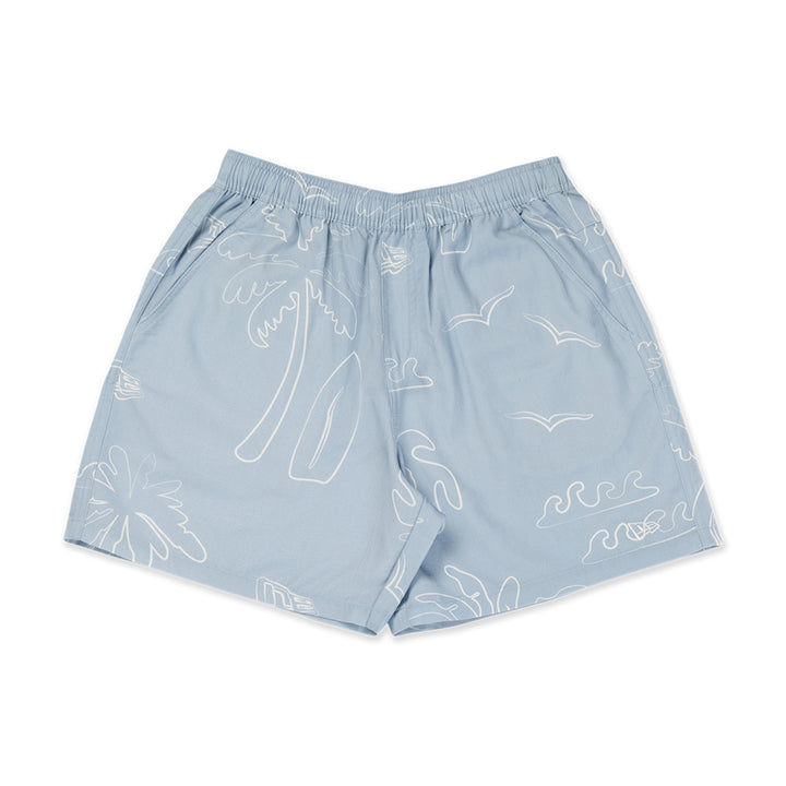 New Era กางเกงขาสั้น NEW ERA RESORT SOFT BLUE WOVEN SHORTS