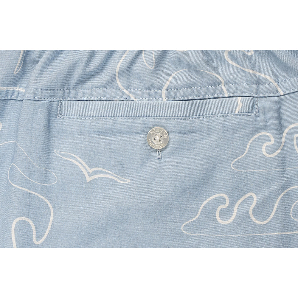 New Era กางเกงขาสั้น NEW ERA RESORT SOFT BLUE WOVEN SHORTS