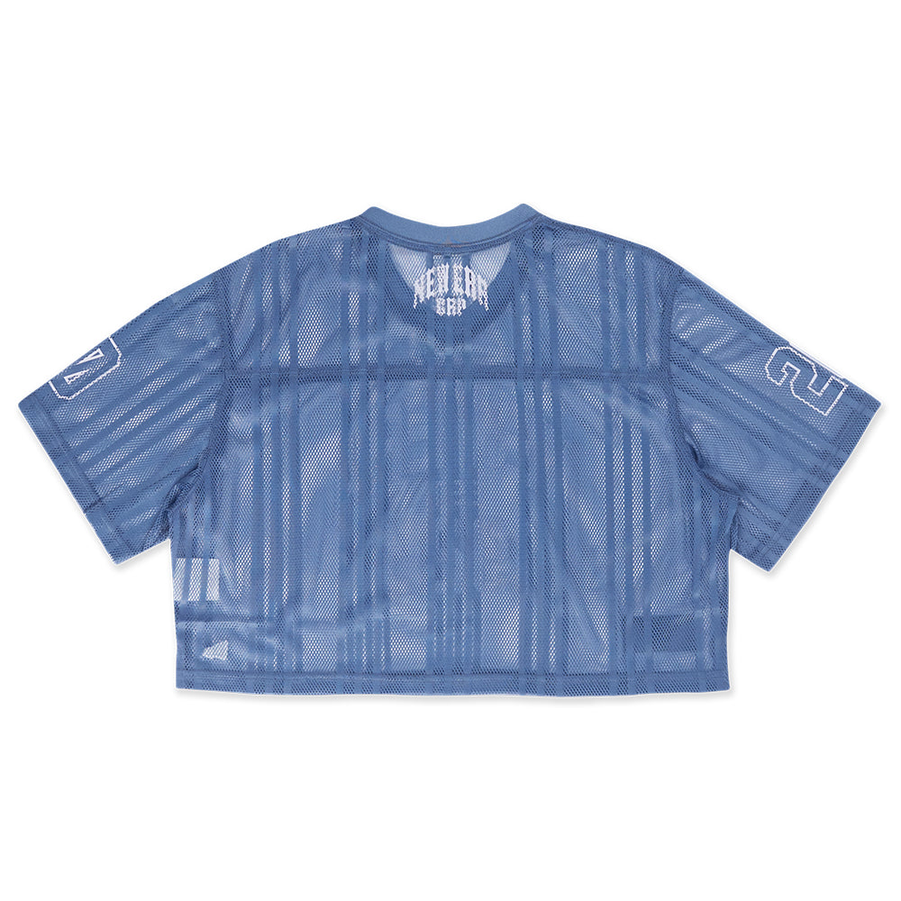 New Era เสื้อครอปรุ่น New Era Street Archived Oceanside Blue Women Crop American Football Jersey
