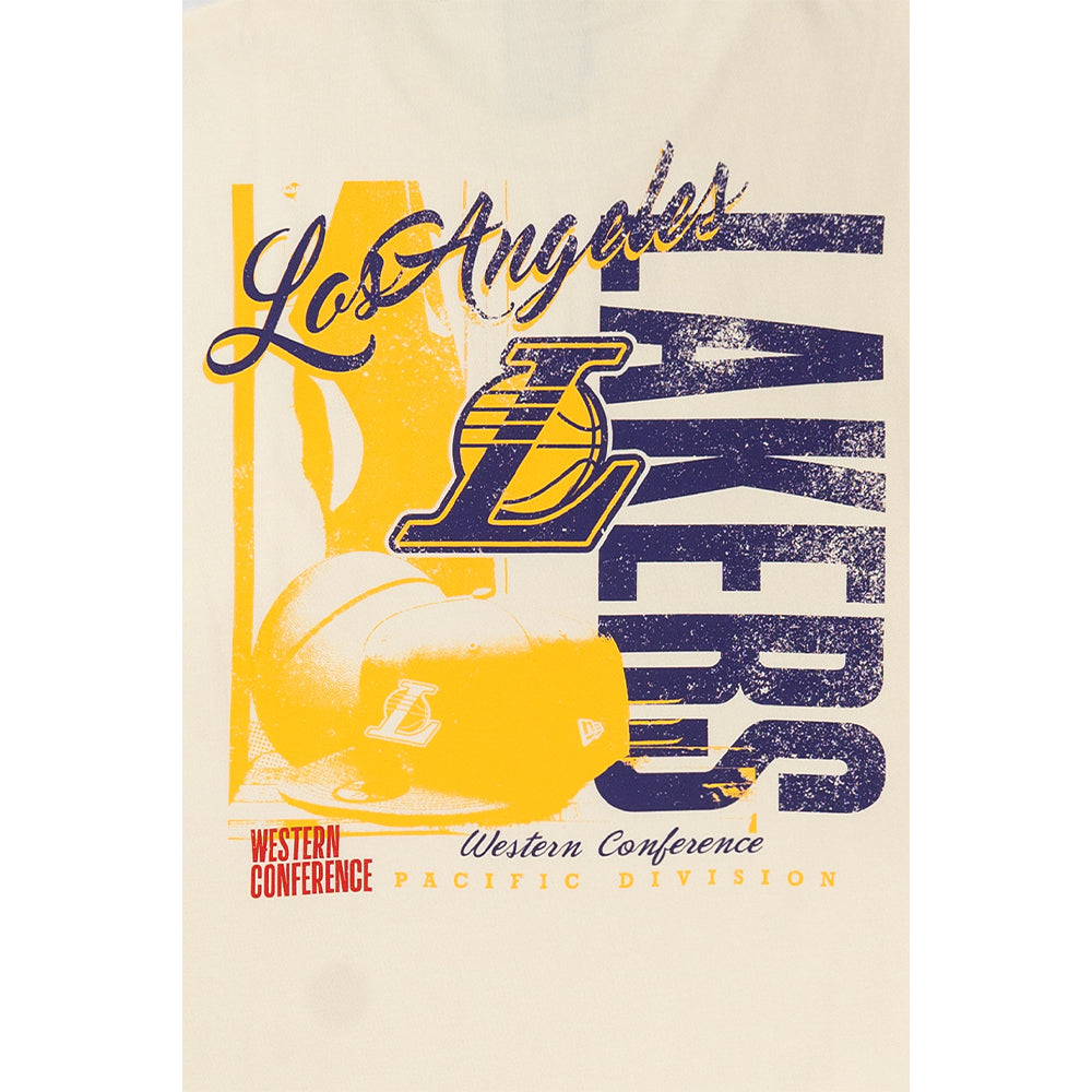 เสื้อยืดแขนสั้น New Era รุ่น Los Angeles Lakers League Mix Game Day Chrome White Short Sleeve T-Shirt