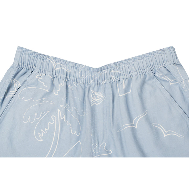 New Era กางเกงขาสั้น NEW ERA RESORT SOFT BLUE WOVEN SHORTS