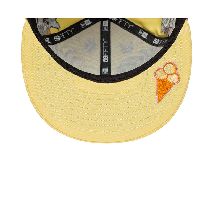 New Era หมวกรุ่น NEW ERA X KENZO ANIMAL EMBROIDERIES SOFT YELLOW 59FIFTY CAP
