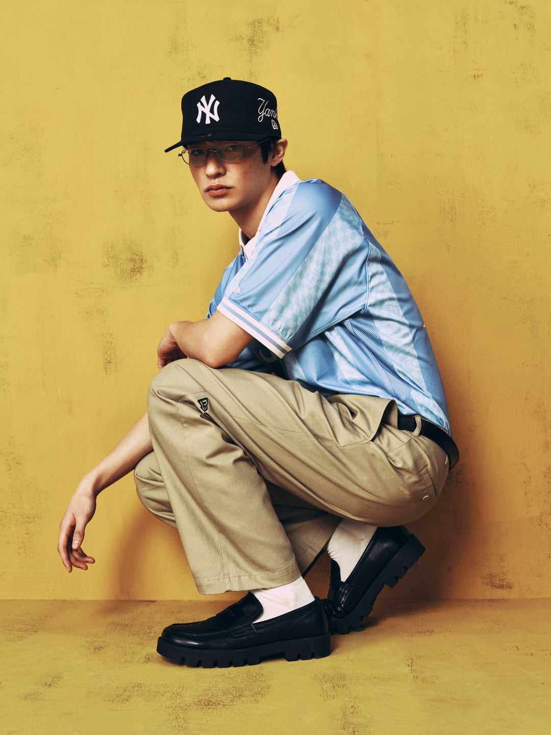 New Era เสื้อยืดแขนสั้นรุ่น New Era Korea Football Jersey Blue Jersey