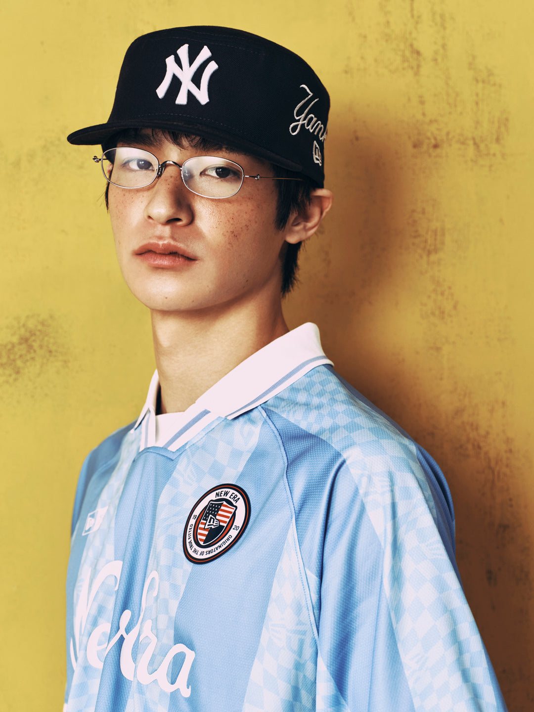 New Era เสื้อยืดแขนสั้นรุ่น New Era Korea Football Jersey Blue Jersey