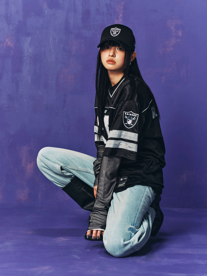New Era เสื้อยืดแขนสั้นรุ่น Los Angeles Raiders Korea Jersey Black Jersey