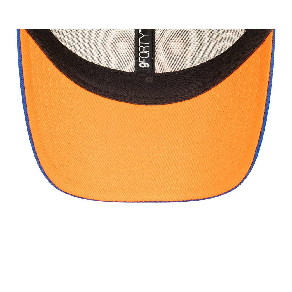 New Era หมวกรุ่น NEW YORK KNICKS NBA SIDEBALL MAJESTIC BLUE 9FORTY CAP
