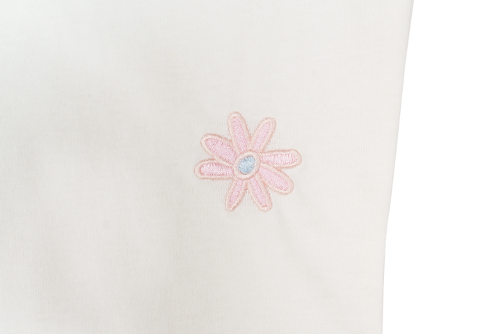 WOMEN CROP TEE BOTANICAL IVORY