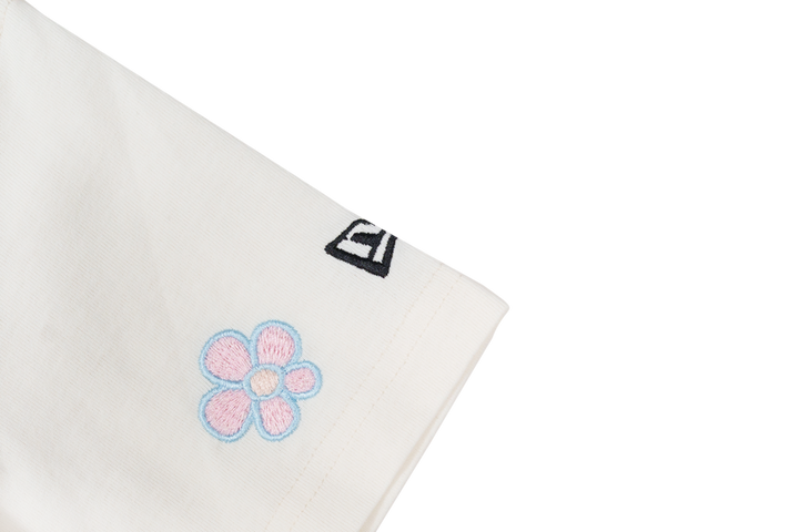 WOMEN CROP TEE BOTANICAL IVORY