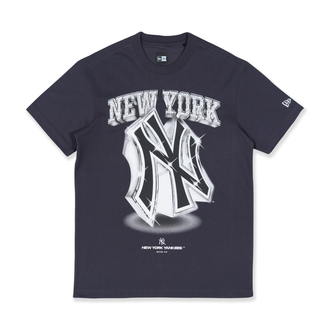 New Era เสื้อรุ่น NEW YORK YANKEES METALLISM-DIAMOND DARK GRAPHITE SHORT SLEEVES T-SHIRT  - 13774239
