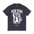 New Era เสื้อรุ่น NEW YORK YANKEES METALLISM-DIAMOND DARK GRAPHITE SHORT SLEEVES T-SHIRT - 13774239