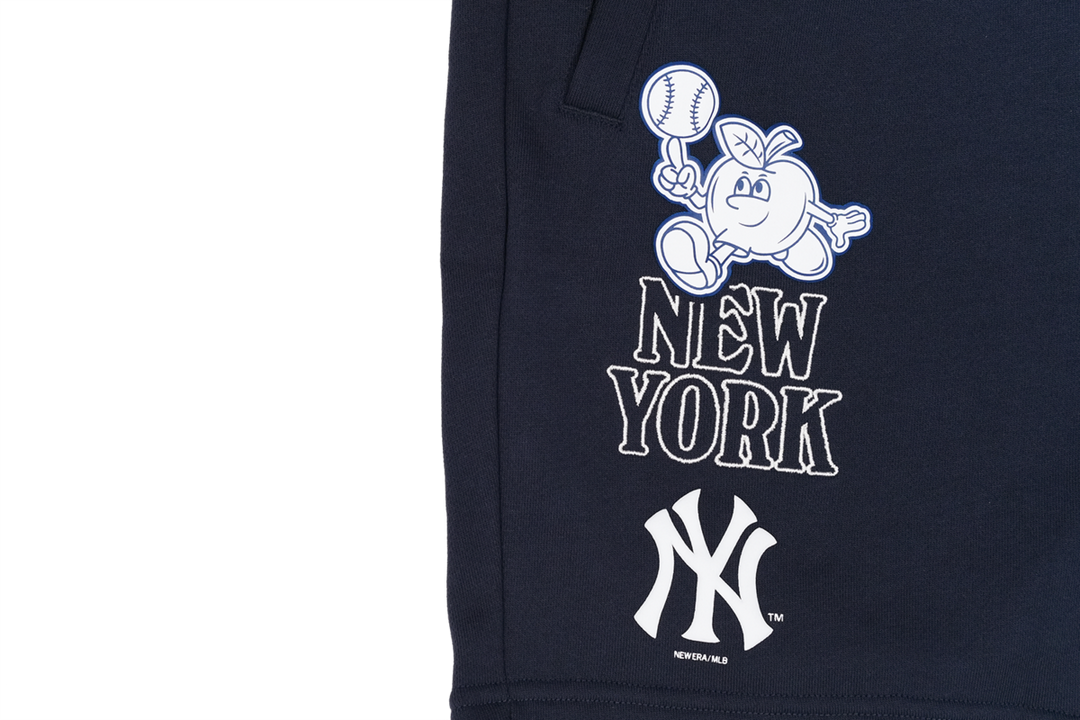 กางเกงขาสั้น NEW YORK YANKEES CITY VIBE-NY CARTOON NAVY KNIT SHORTS