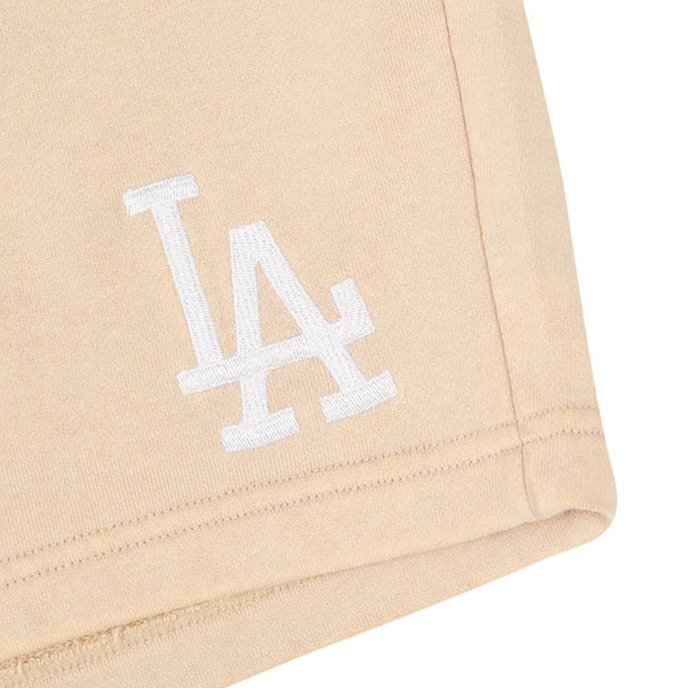 NEW ERA BROKEN WORLD-ACID WASH LOS ANGELES DODGERS OAT MILK KNIT SHORTS