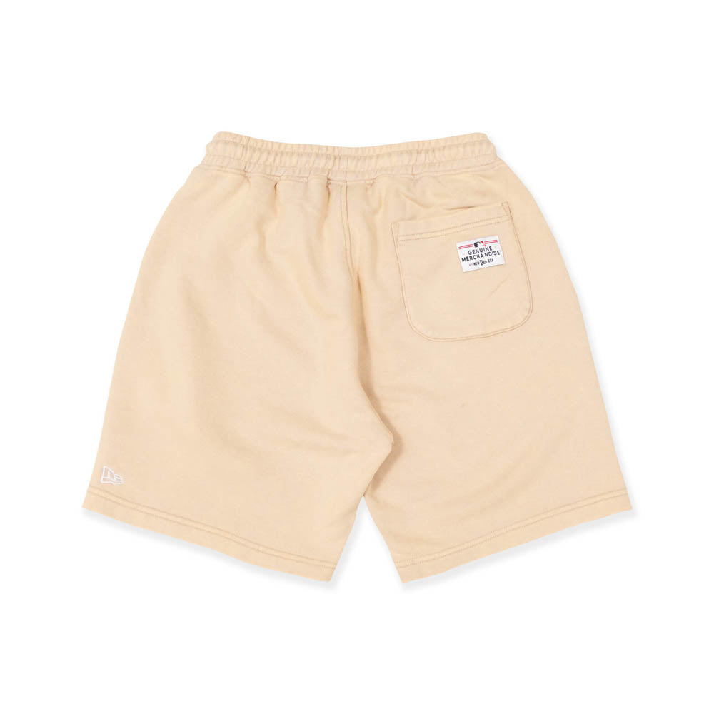 NEW ERA BROKEN WORLD-ACID WASH LOS ANGELES DODGERS OAT MILK KNIT SHORTS