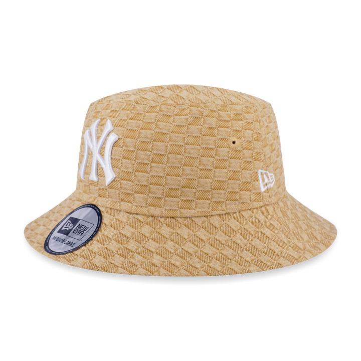 NEW YORK YANKEES MLB WASH CHECKER IVORY BUCKET 01