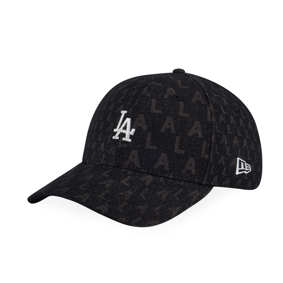 หมวก LOS ANGELES DODGERS DENIM ALL-OVER MONOGRAM BLACK DENIM 9FORTY CAP