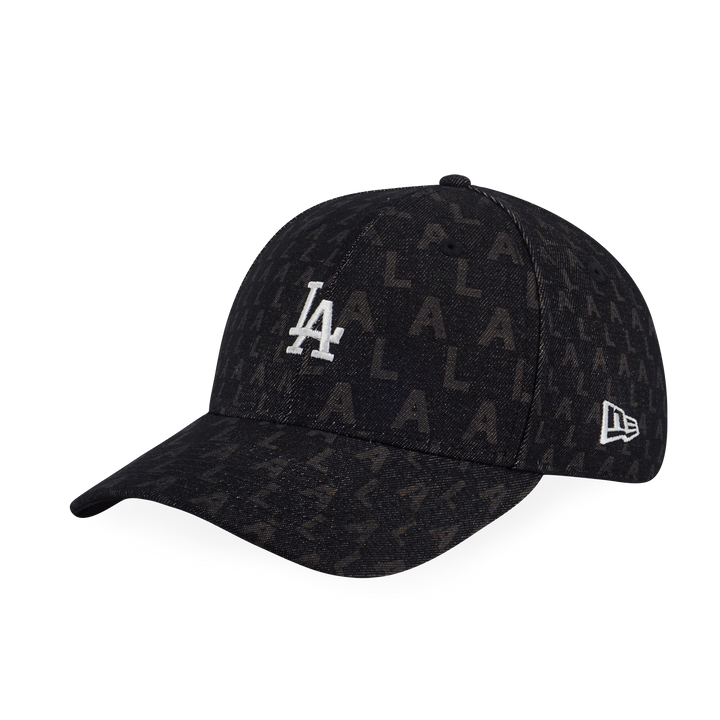 หมวก LOS ANGELES DODGERS DENIM ALL-OVER MONOGRAM BLACK DENIM 9FORTY CAP