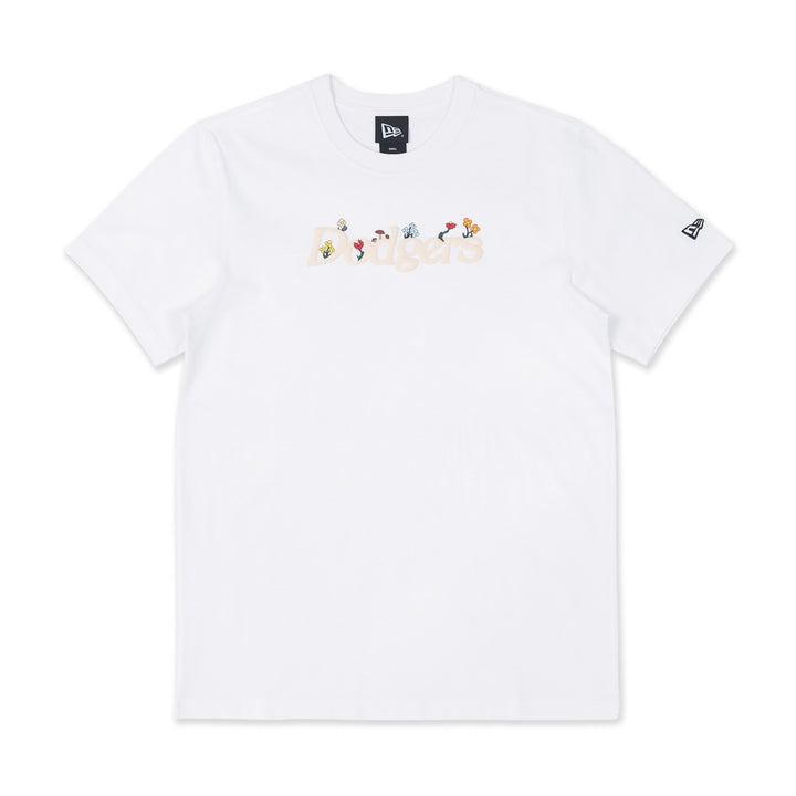 LOS ANGELES DODGERS WILD FLORAL WHITE SHORT SLEEVE T-SHIRT