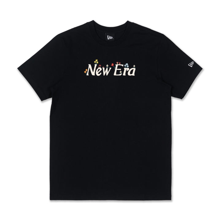 NEW ERA WILD FLORAL BLACK SHORT SLEEVE T-SHIRT