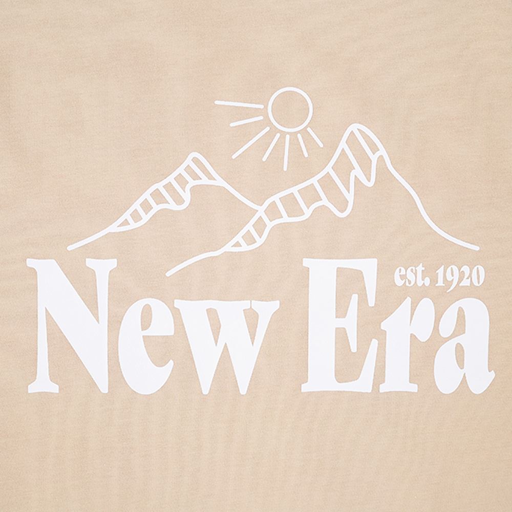 NEW ERA MOUNTAIN LOGO OAT MILK PERFORMANCE SHORT SLEEVE T-SHIRT