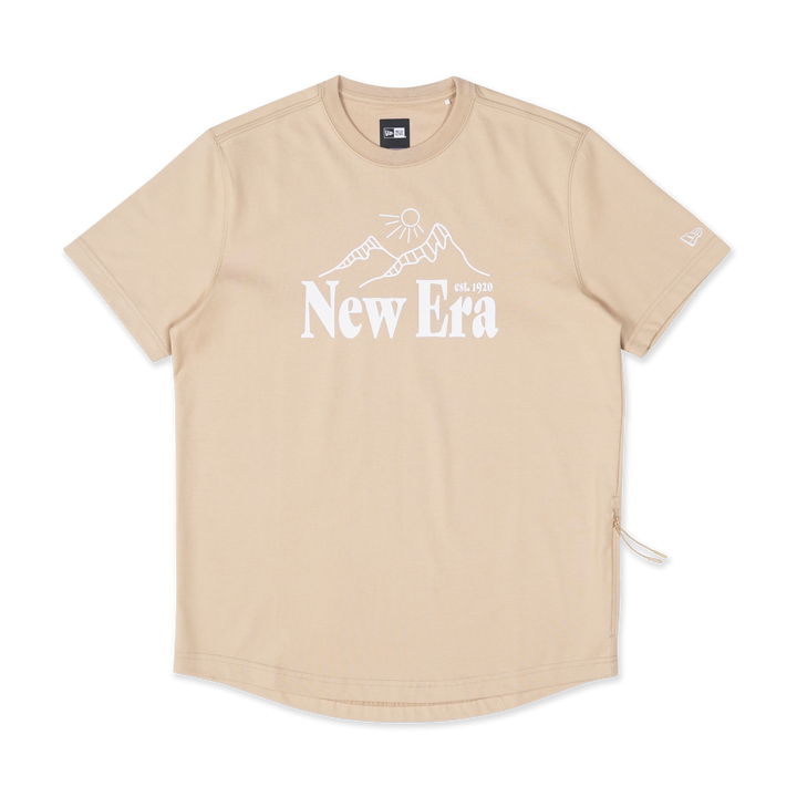 NEW ERA MOUNTAIN LOGO OAT MILK PERFORMANCE SHORT SLEEVE T-SHIRT