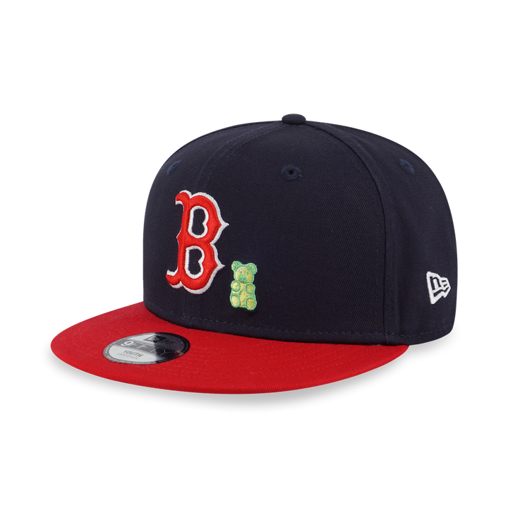 BOSTON RED SOX BEAR SCARLET VISOR NAVY KIDS 9FIFTY CAP