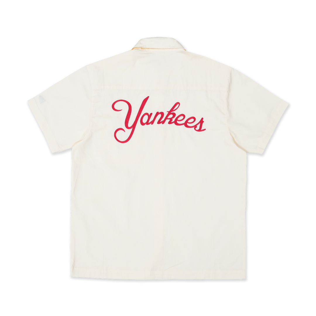 NEW YORK YANKEES LEAGUE MIX LIGHT CREAM WOVEN SHIRT