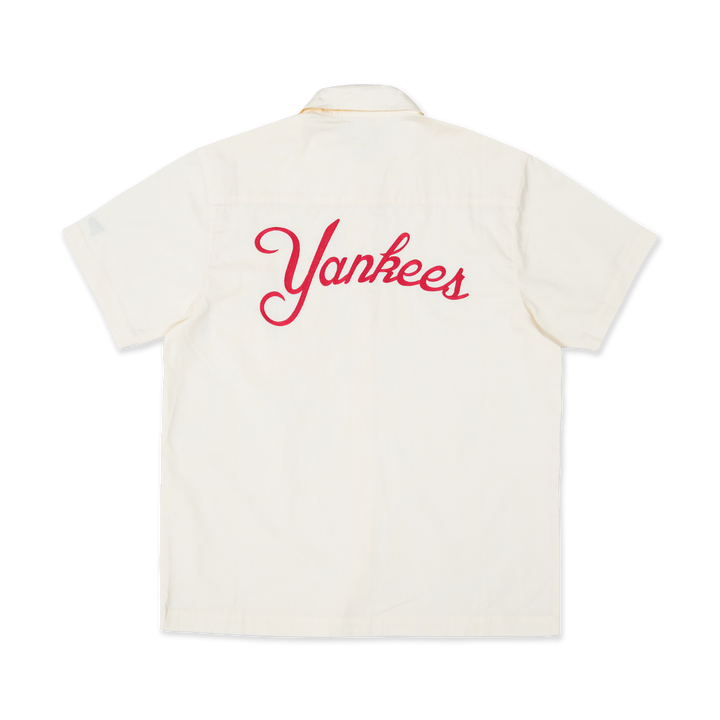 NEW YORK YANKEES LEAGUE MIX LIGHT CREAM WOVEN SHIRT