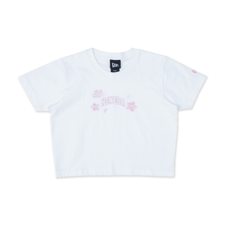 NEW ERA SAKURA WHITE WOMEN CROP TEE